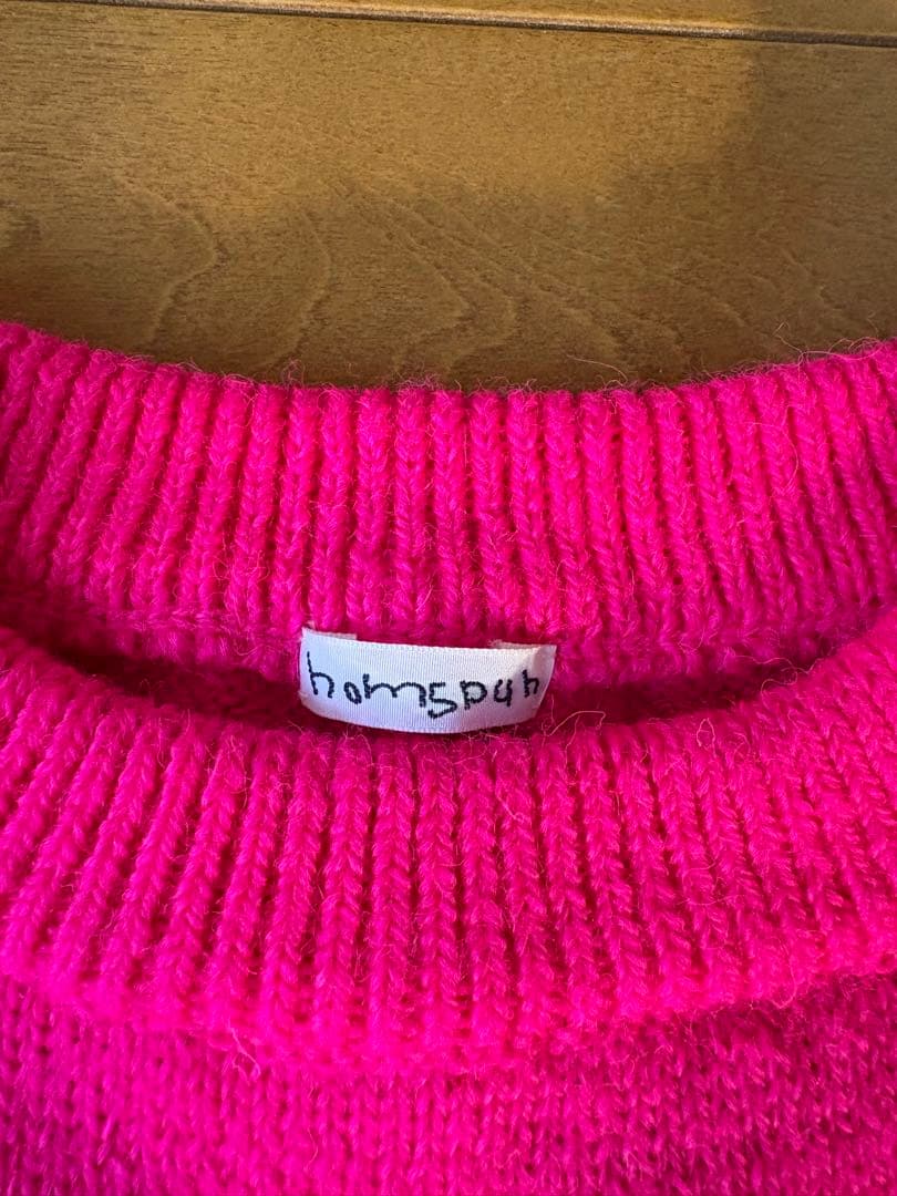 hamspuh ピンク ニットセーター 長袖