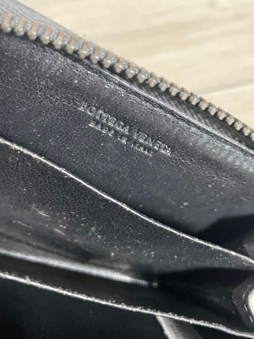 中古 ボッテガヴェネタ グレー ケース ファスナー