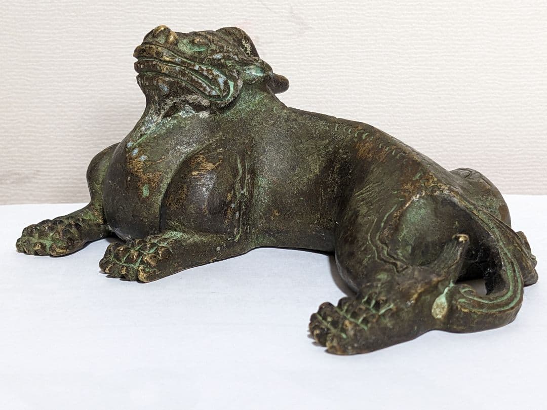 ♦唐物 中国 古玩 古美術品 麒麟形 文鎮 文房四宝 宣徳銅 骨董品