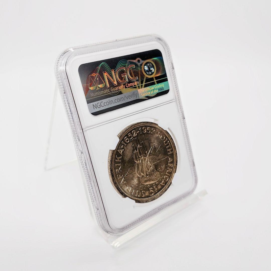 1952年 アフリカ ジョージ6世 5シリング NGC MS61