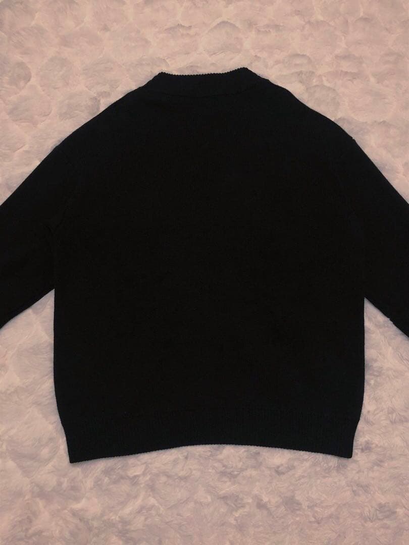 チュウカタベタイ虎刺繍デザインカーディガン 黒LサイズAS FAR HEAVEN