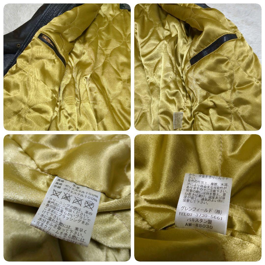 90's CWU-45P 羊革 フライトジャケット 黒 裏地金 グレンフィールド