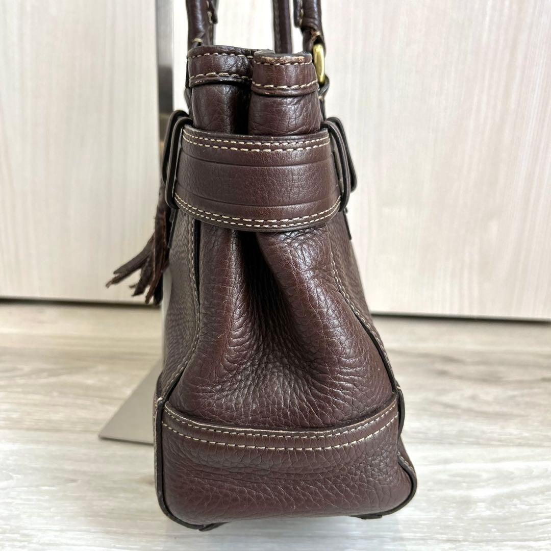 【美品】コーチ トートバッグ ブラウン レザー シボ革 10212