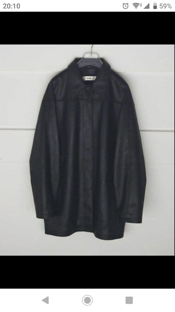 今季完売anukeアンヌークEcoleather Over Jacket黒36