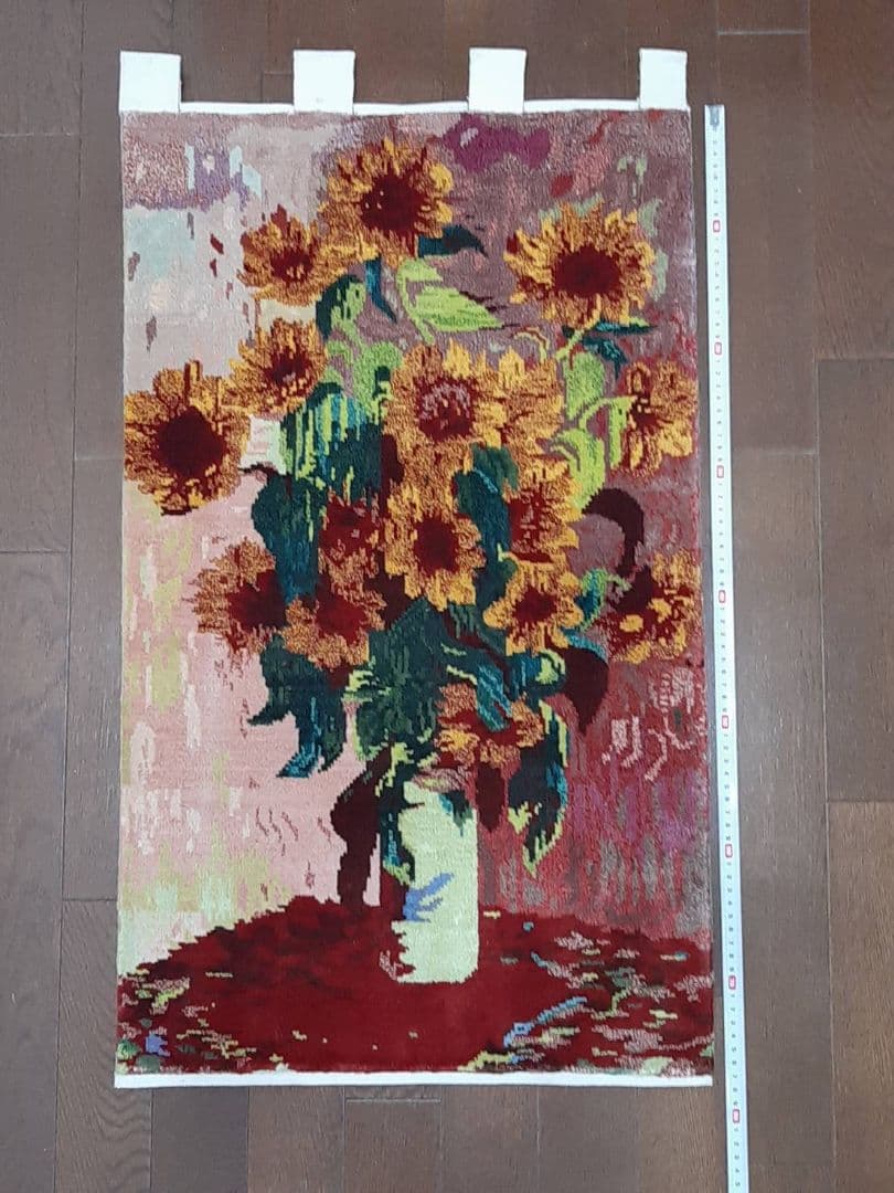 中国手織り段通 シルク120段 タペストリー　絨毯 インテリア