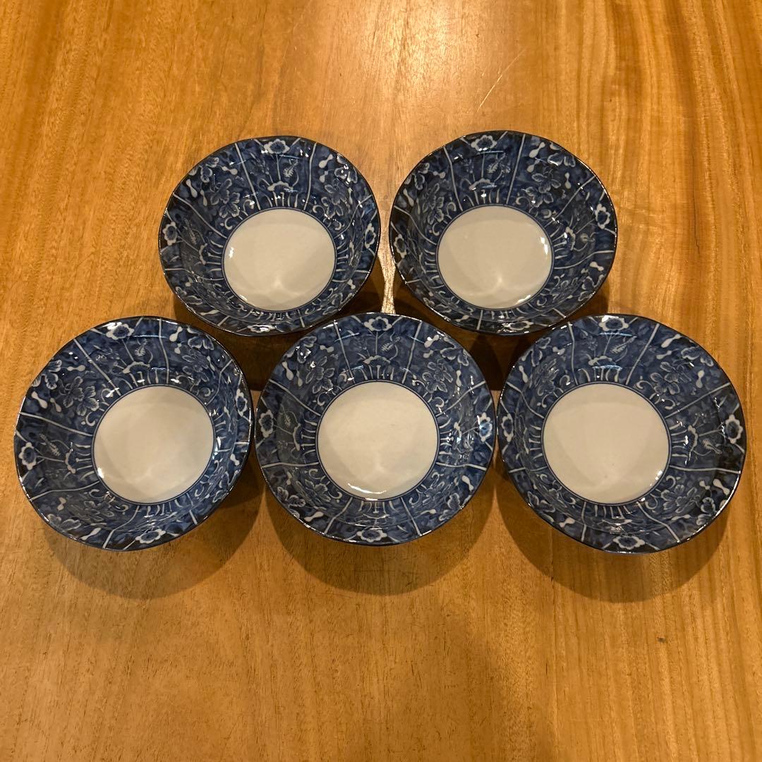 福泉窯　染付絵付鉢　五個