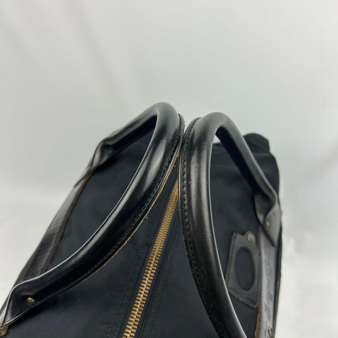 【美品】フェリージ　ボストンバッグ　2way ナイロン　レザー　鍵付き　大容量