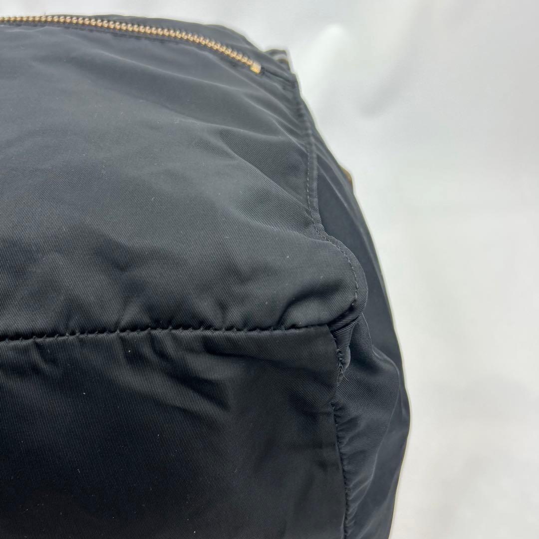 【美品】フェリージ　ボストンバッグ　2way ナイロン　レザー　鍵付き　大容量