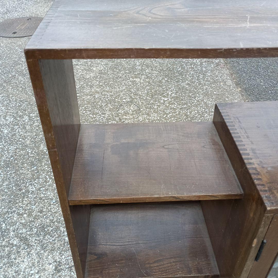 3078）昭和レトロ　昭和型ガラス入り　飾り棚 アンティーク