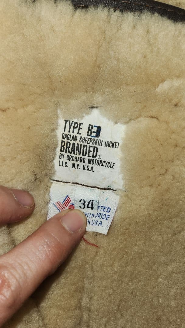 Orchard Motorcycle USAムートンジャケットコヨーテファー34