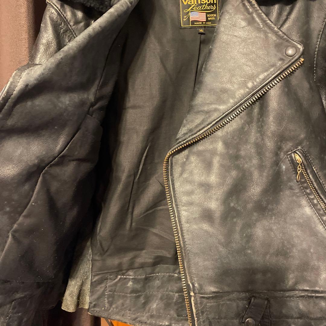 vanson バンソン　メンズ　ビンテージ　レザーライダースジャケット