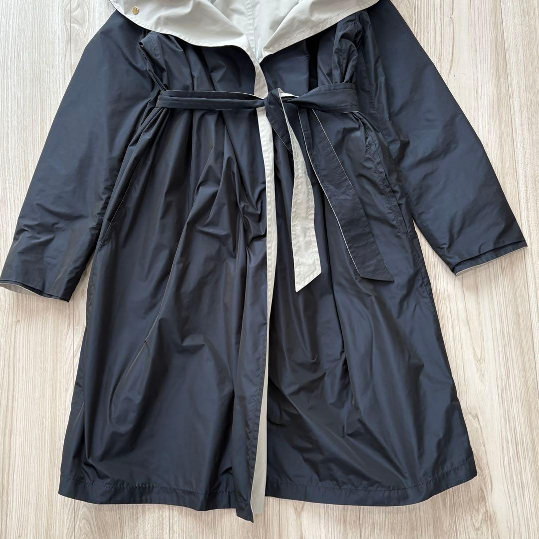 【美品】MaxMara ベルテッドコート リバーシブル 42 XL イタリア製