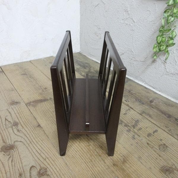 イギリス アンティーク 家具 マガジンラック 新聞/楽譜入れ 収納 6803c