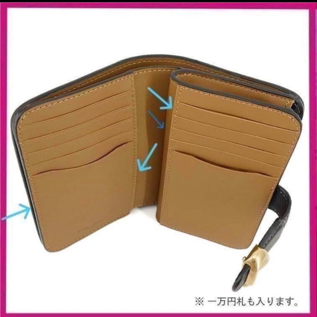 shino　コーチcoach高級スムースレザー、タビー二つ折り財布