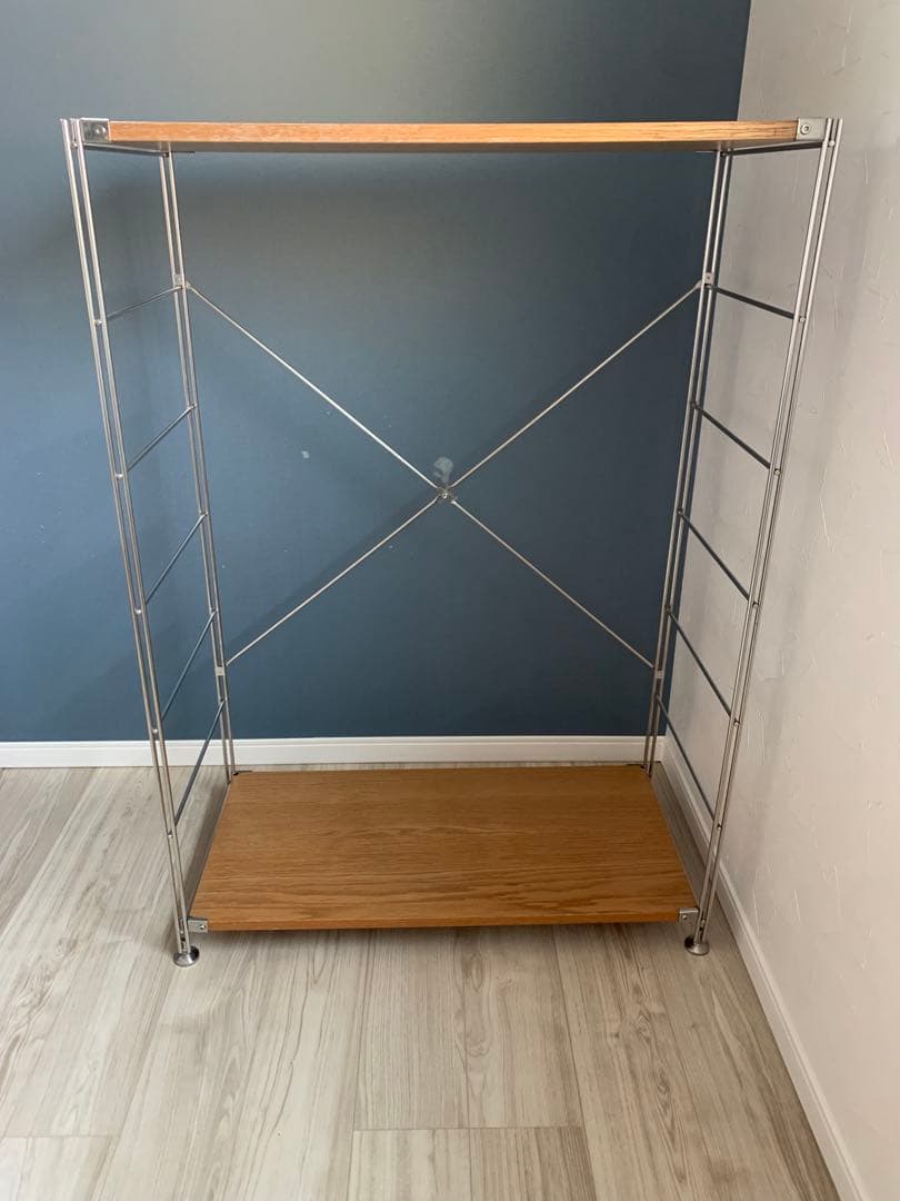 無印良品　ステンレスユニットシェルフ　オーク材　120cm