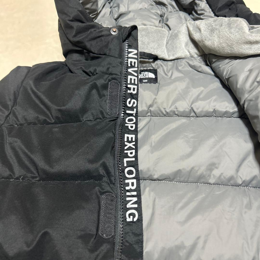 90 ノースフェイス ダウン キッズ 120 ブラック ロングコート ジャケット