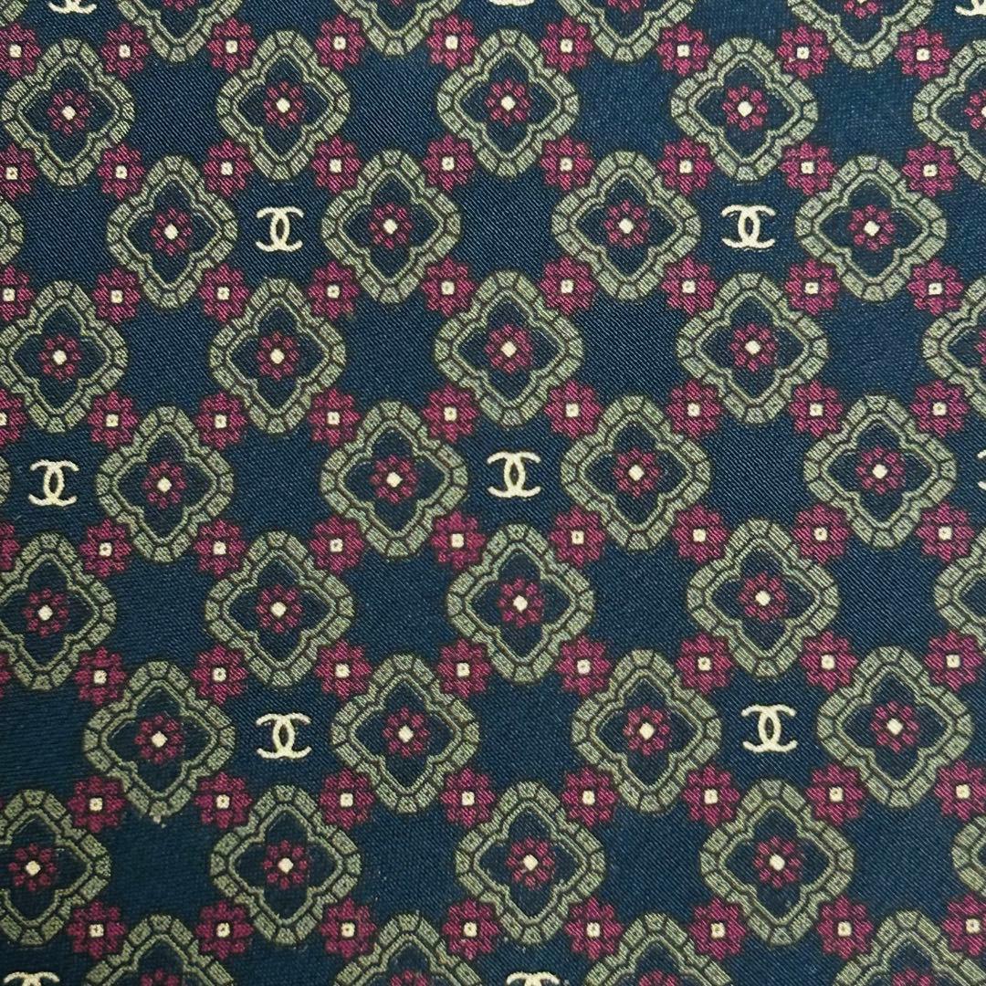 【CHANEL】シャネル ネクタイ ネイビー ドット柄 ロゴ メンズ ブランド