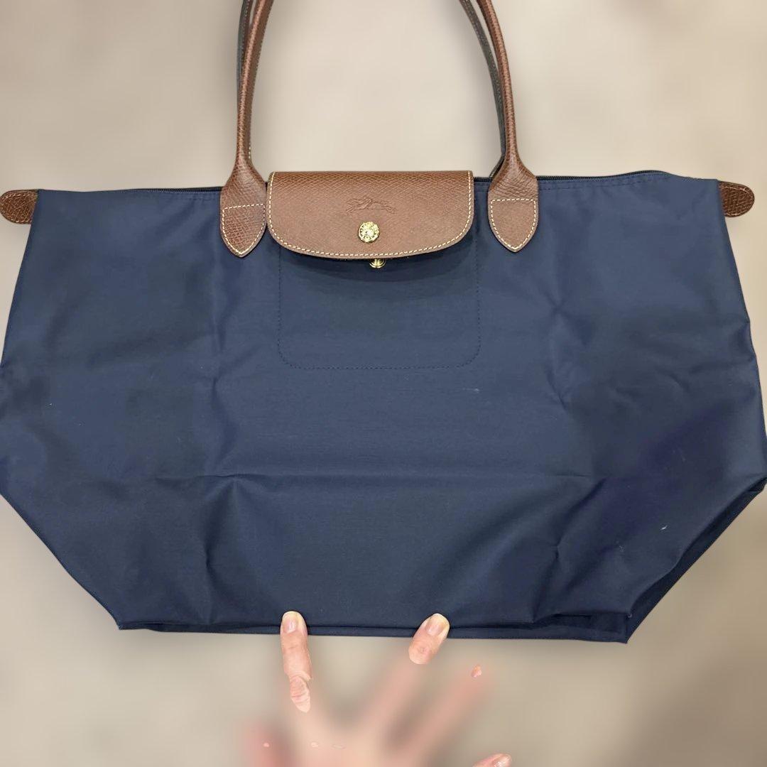 LONGCHAMP ル プリアージュハンドバッグ Lサイズ ネイビー
