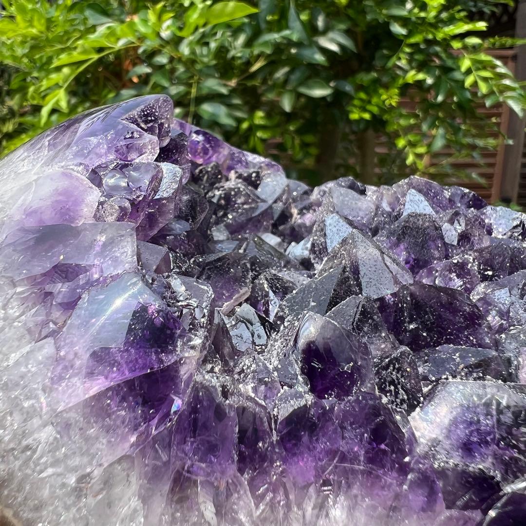 ✳️極品✨神々しい美濃紫の輝き✨最強浄化や魔除け✨特大 アメジストクラスター 原石