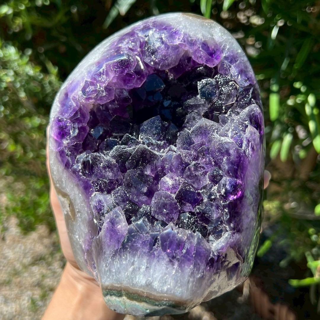 ✳️極品✨神々しい美濃紫の輝き✨最強浄化や魔除け✨特大 アメジストクラスター 原石