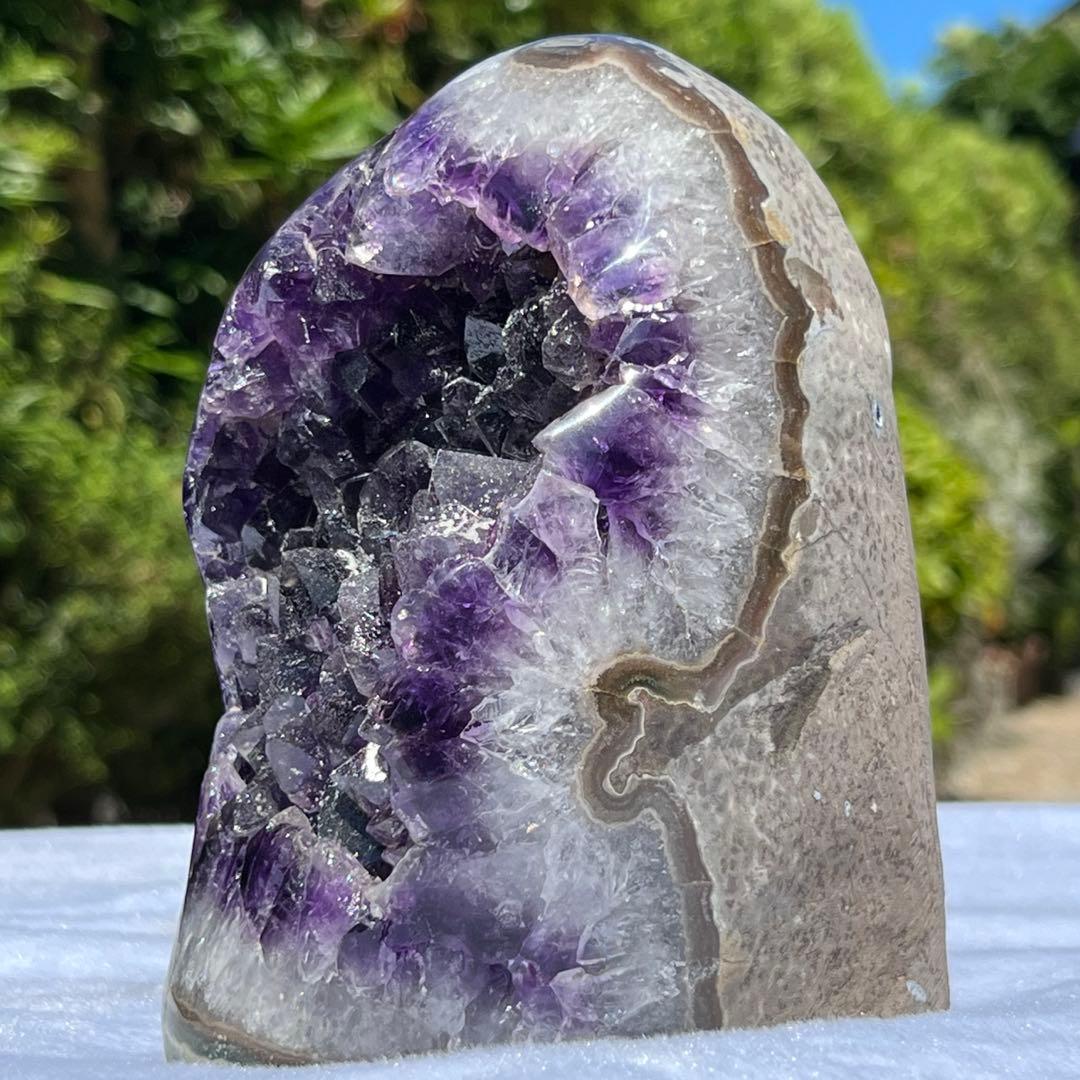 ✳️極品✨神々しい美濃紫の輝き✨最強浄化や魔除け✨特大 アメジストクラスター 原石