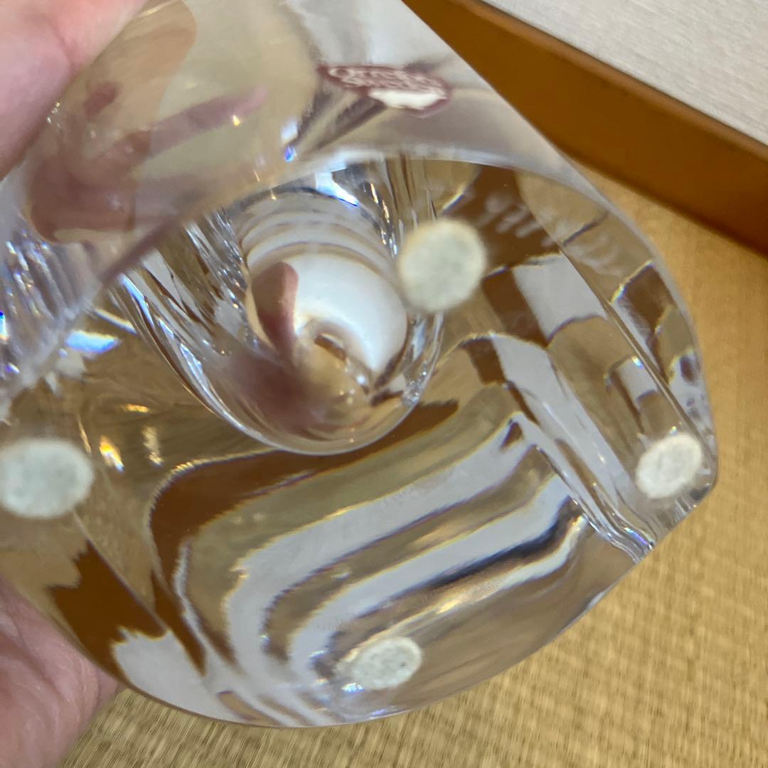 ヴィンテージ　オレフォス　クリスタル　MARIN フラワーベース　希少　北欧
