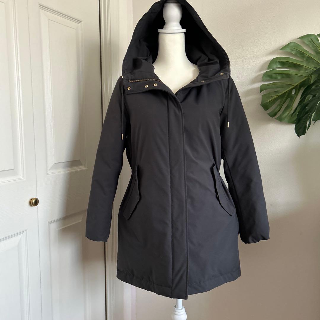 美品！【23区】撥水加工 ミリタリー フーデット ダウンコート M グレー