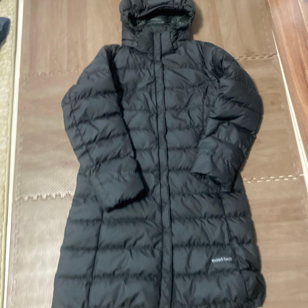 モンベル　トラベルダウンロングコート　ブラック　ex800 1101550