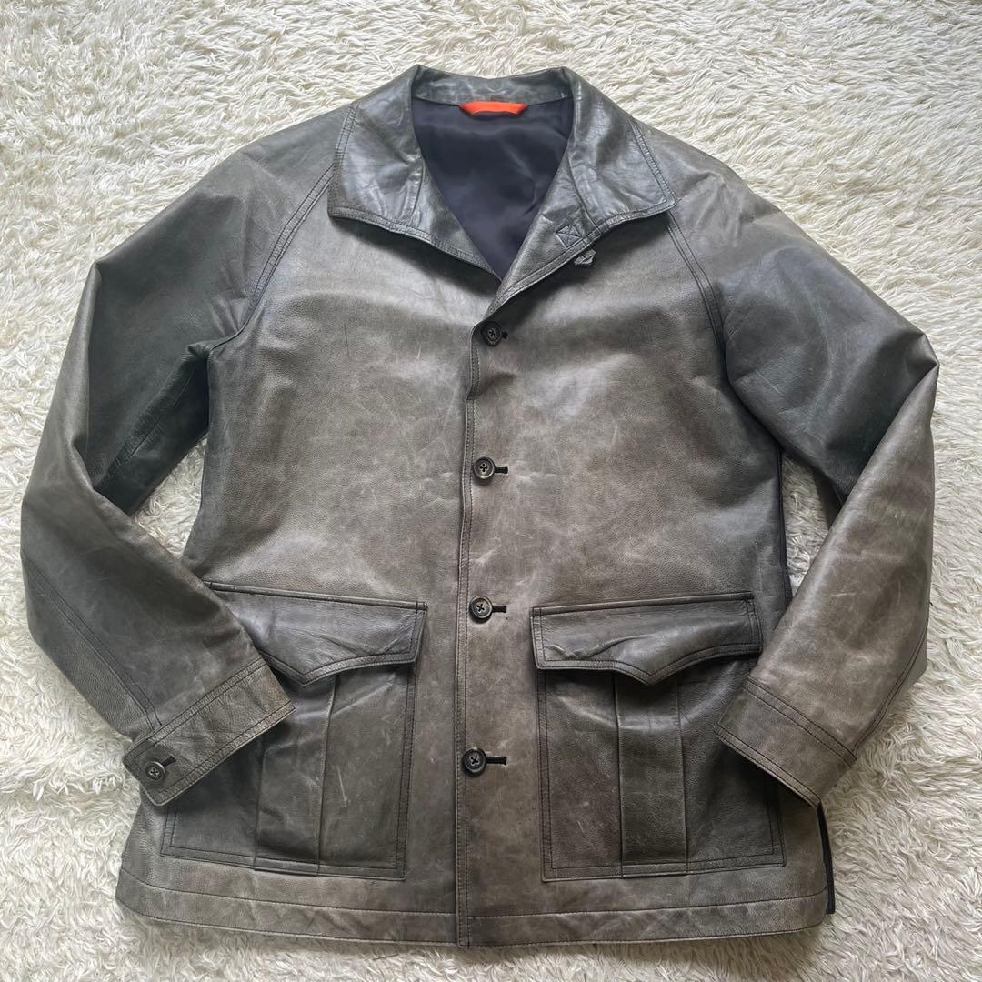 ポールスミス Paul Smith レザージャケット 羊革 ラムレザー Mサイズ