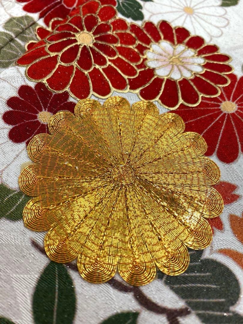 振袖 豪華 金駒 金彩 銀通し 紋意匠 身丈170cm パールトーン加工済