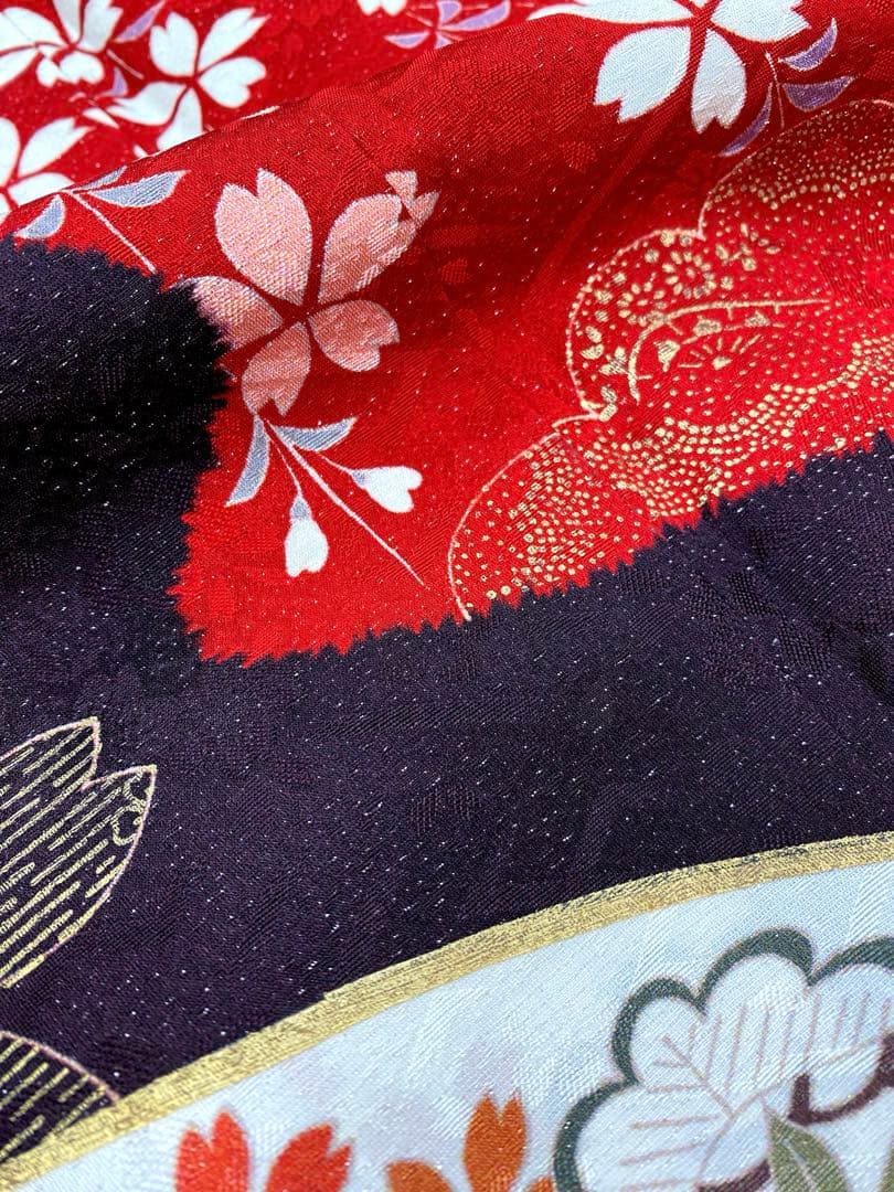振袖 豪華 金駒 金彩 銀通し 紋意匠 身丈170cm パールトーン加工済