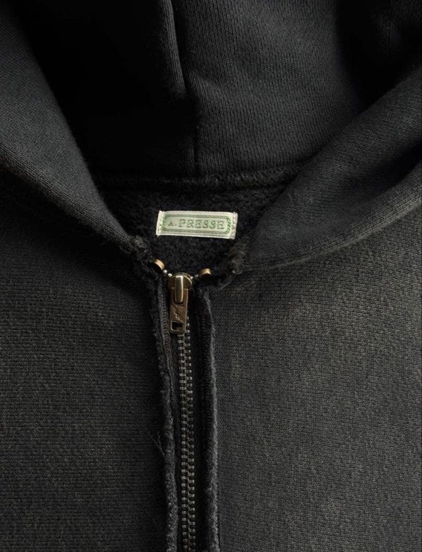 トップス A.PRESSE \"Vintage Half Zip Sweat Hoodie\"