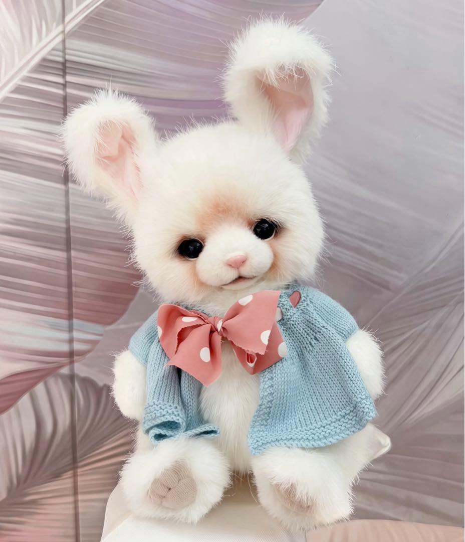 愛おしいうさぎちゃん アーティストベア 海外作家様 ロシア テディバニー 置物