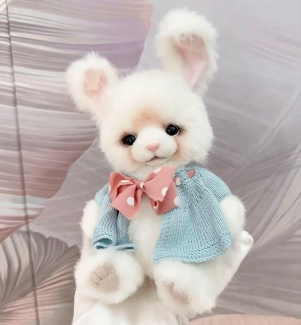愛おしいうさぎちゃん アーティストベア 海外作家様 ロシア テディバニー 置物