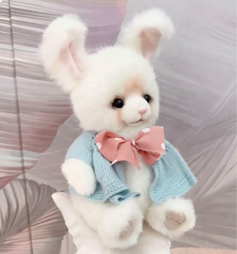 愛おしいうさぎちゃん アーティストベア 海外作家様 ロシア テディバニー 置物