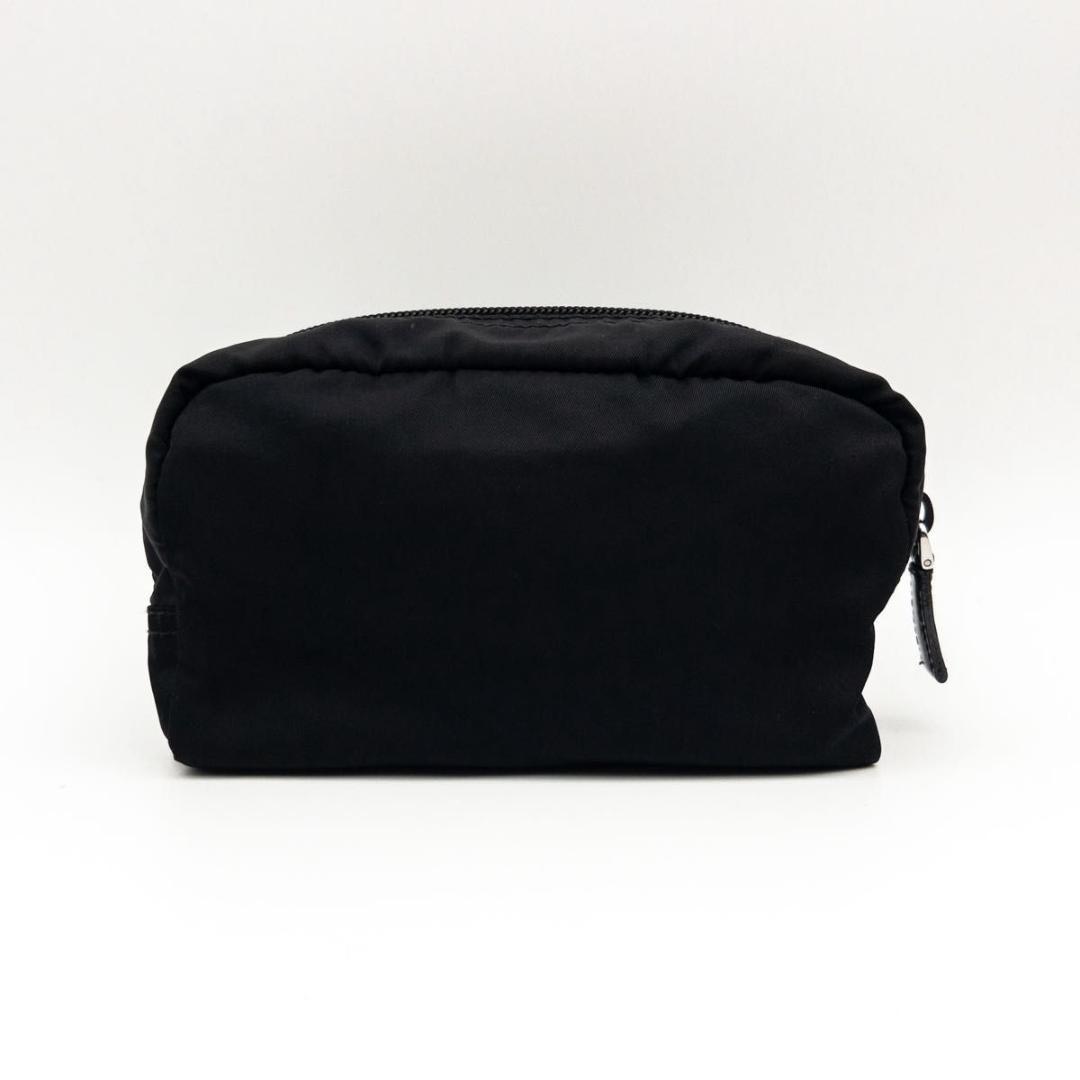 【極美品】PRADA テスートナイロン　ポーチ　トライアングルロゴ　黒