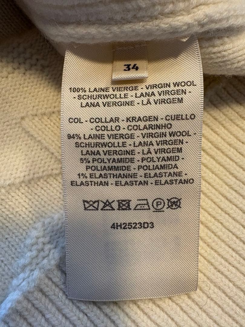 HERMES エルメス ニットワンピース 34 ホワイト