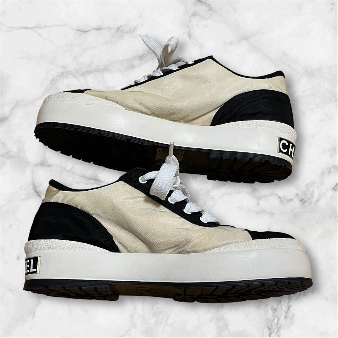 美品✨CHANEL シャネル スニーカー ココマーク バイカラー サイズ23