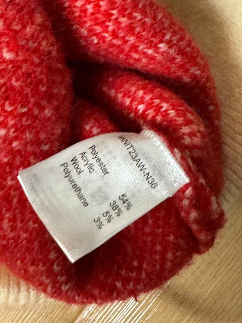 NKNIT ♡pattern KNIT ハートパターン ニット 赤 白