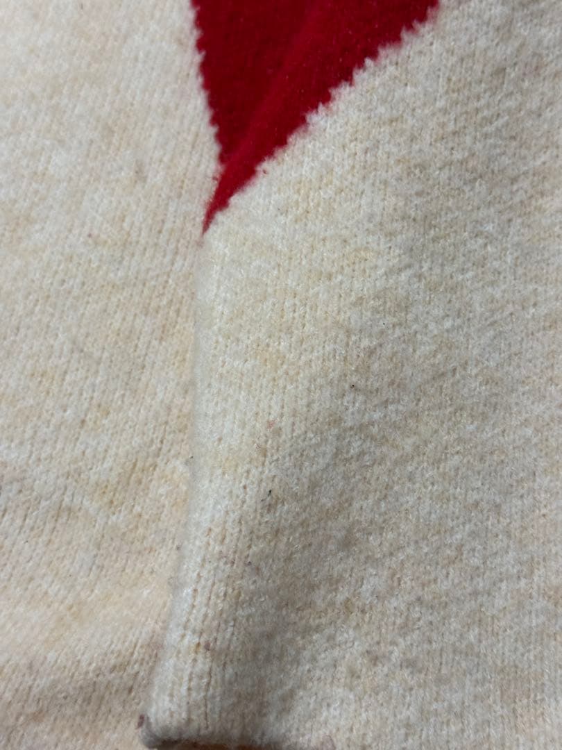NKNIT ♡pattern KNIT ハートパターン ニット 赤 白