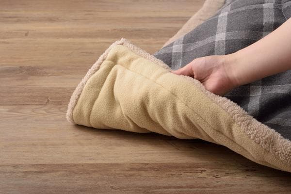 おしゃれ ふかふか かわいい 暖かい 長方形 こたつ布団 チェック柄グレー