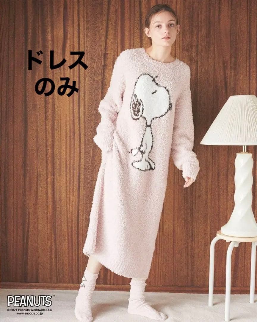 新品 ジェラートピケ 【SNOOPY】ジェラートジャガードドレス スヌーピー