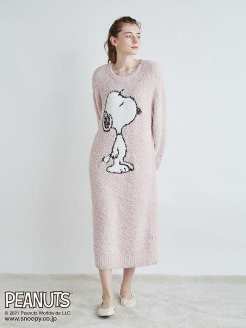 新品 ジェラートピケ 【SNOOPY】ジェラートジャガードドレス スヌーピー