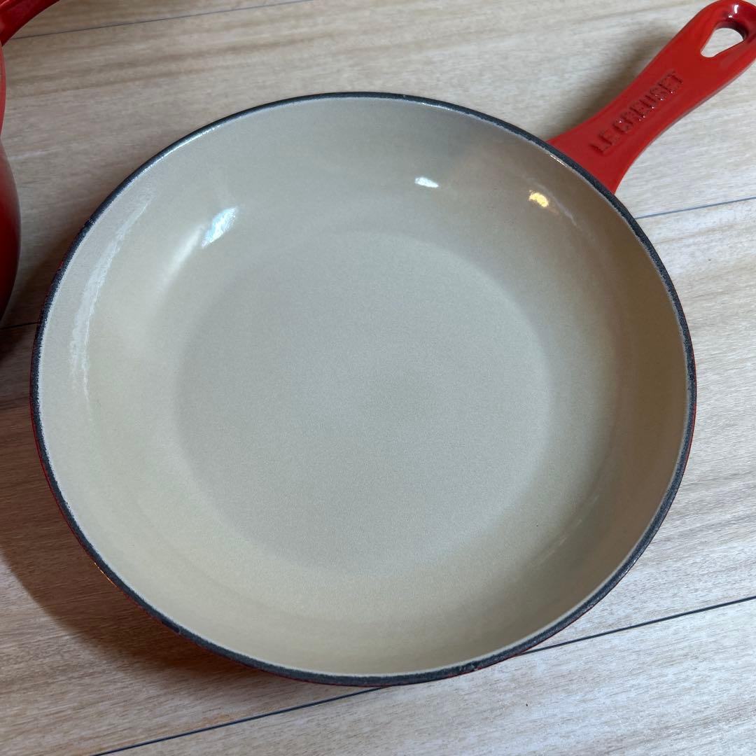 ルクルーゼ　マルチファンクション　片手鍋　チェリーレッド　22cm