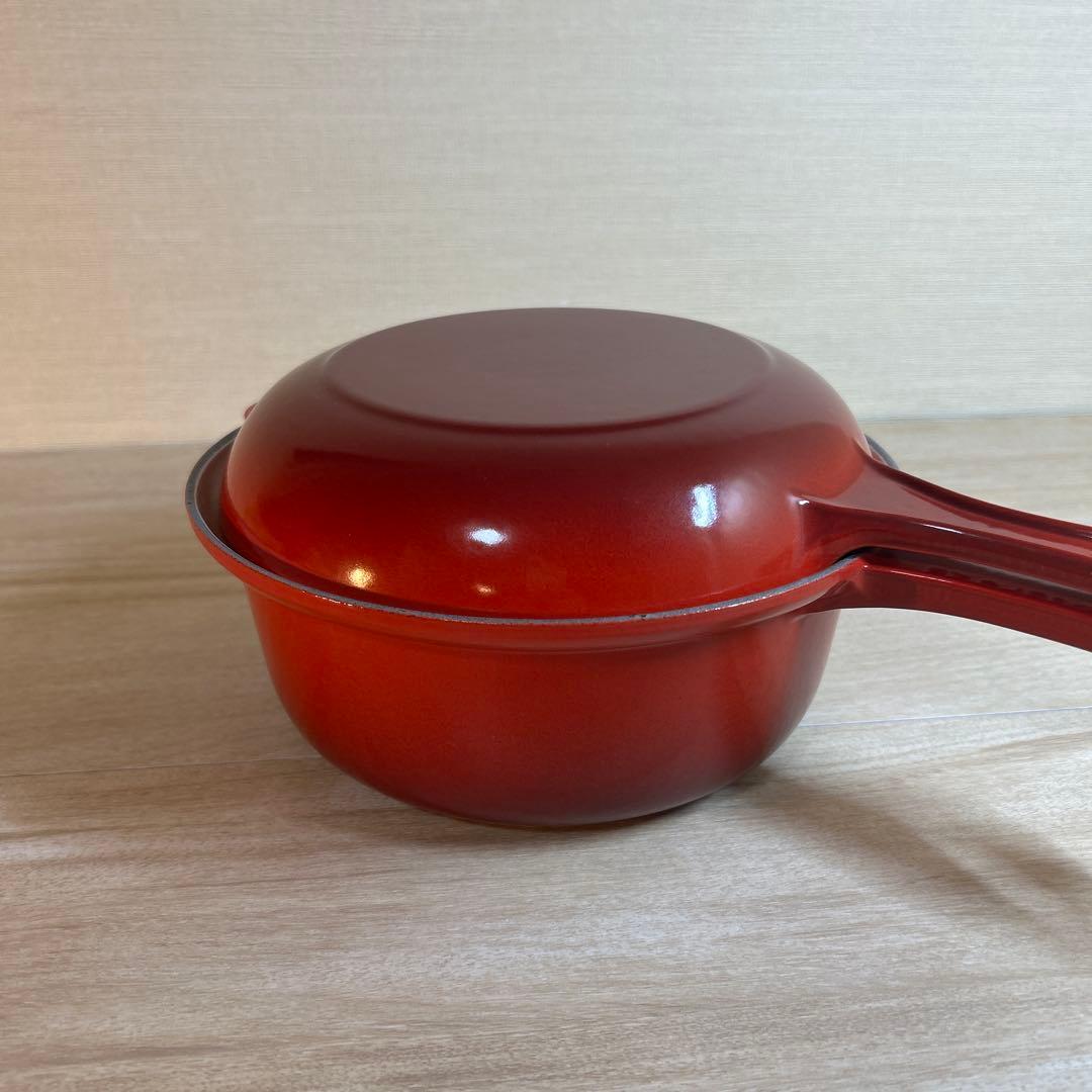 ルクルーゼ　マルチファンクション　片手鍋　チェリーレッド　22cm