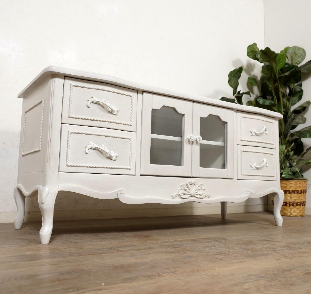 ヨーロピアンスタイル 猫脚　　テレビ台　ボード 　ラック　幅　120cm