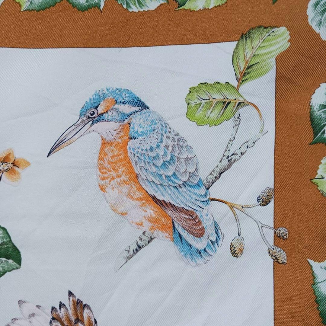カルネ様✨HERMES エルメス カレ90 シルクスカーフ 鳥柄 正方形 大判