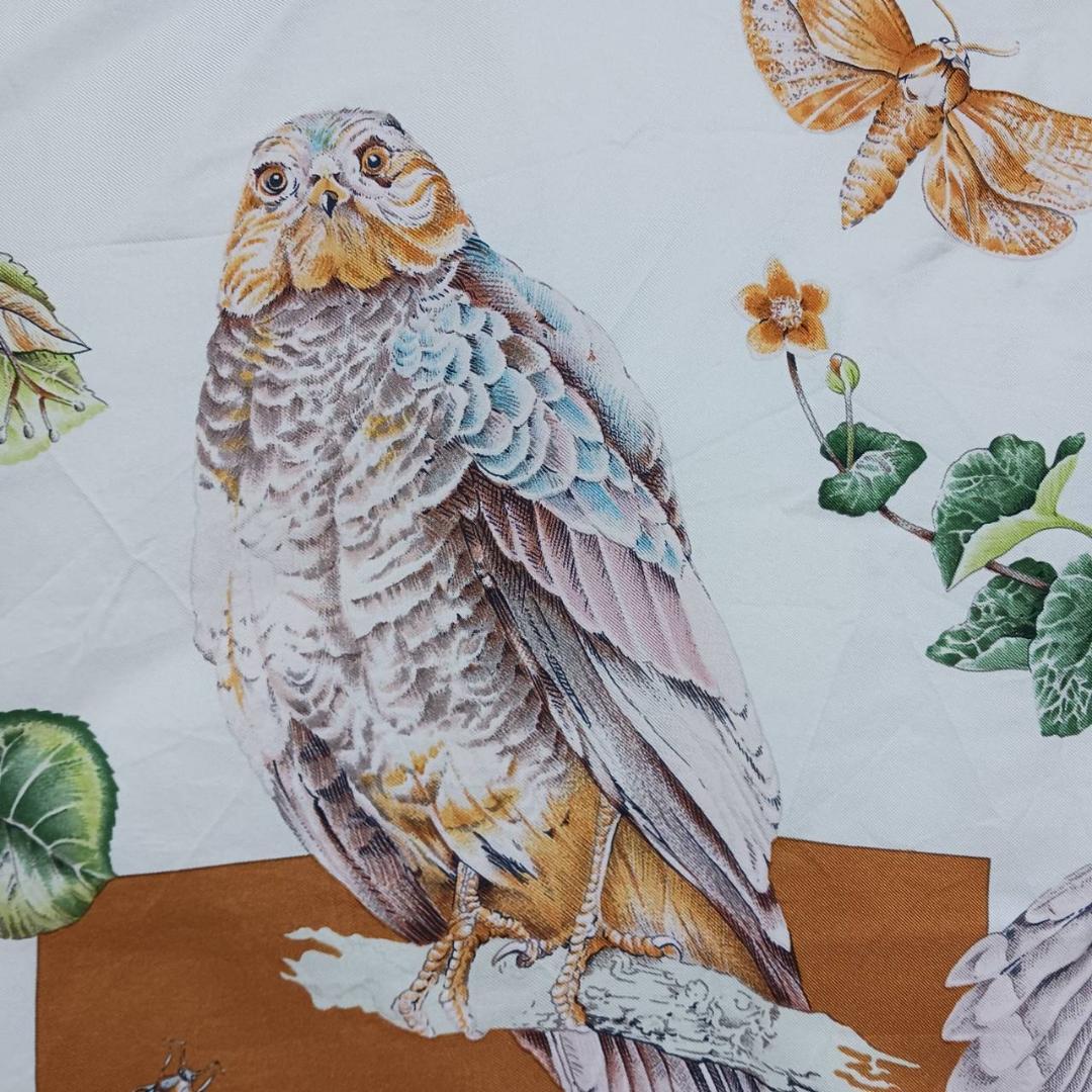 カルネ様✨HERMES エルメス カレ90 シルクスカーフ 鳥柄 正方形 大判