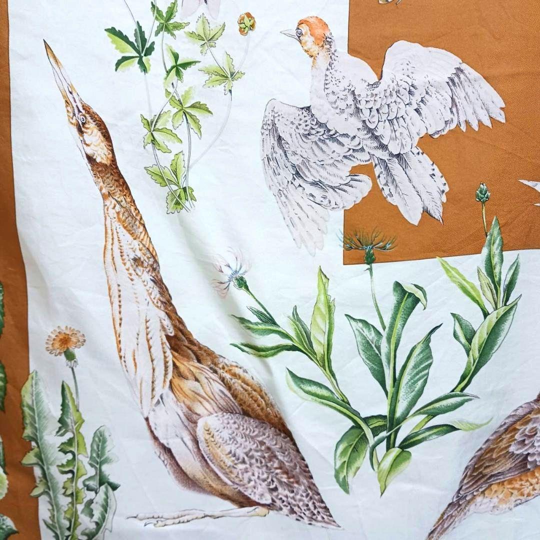 カルネ様✨HERMES エルメス カレ90 シルクスカーフ 鳥柄 正方形 大判