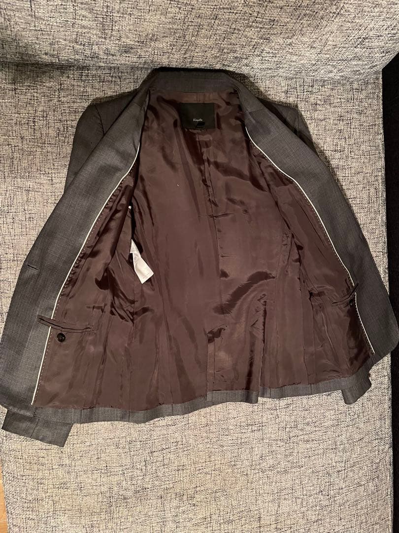 専用　　美品　ICB グレー　ストライプ ビジネススーツ USA 4 JPN9号